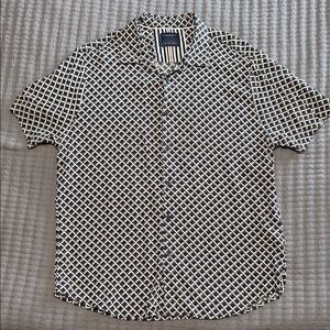 Denim & Flower Black, Blue and White Geometric Shirt